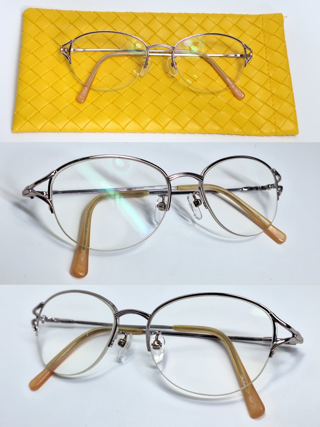 90s 일본 빈티지 ONLYFLEX OF-1004 반무테 안경테 초경량  상품이미지2