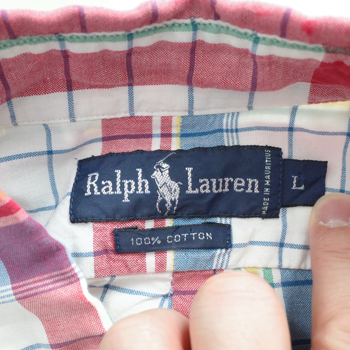 90s 폴로 랄프로렌 빈티지 체크 셔츠 (L) 상품이미지5