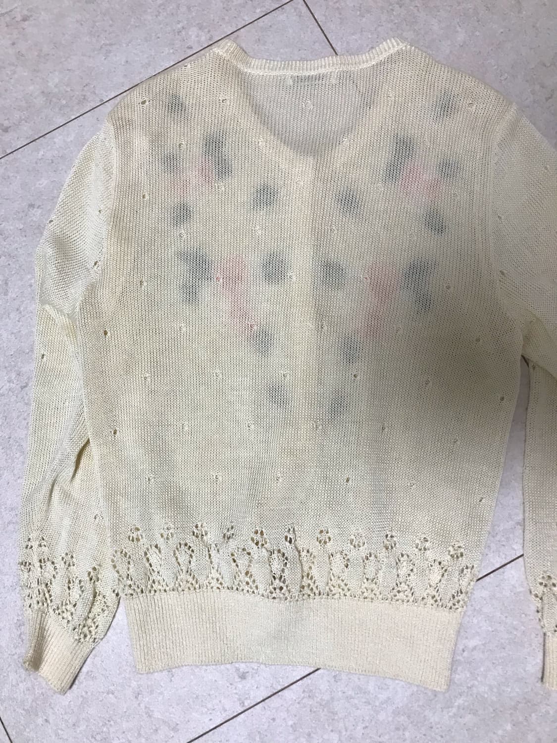 모리걸 꽃 자수 포인트 니트 가디건 상품이미지5