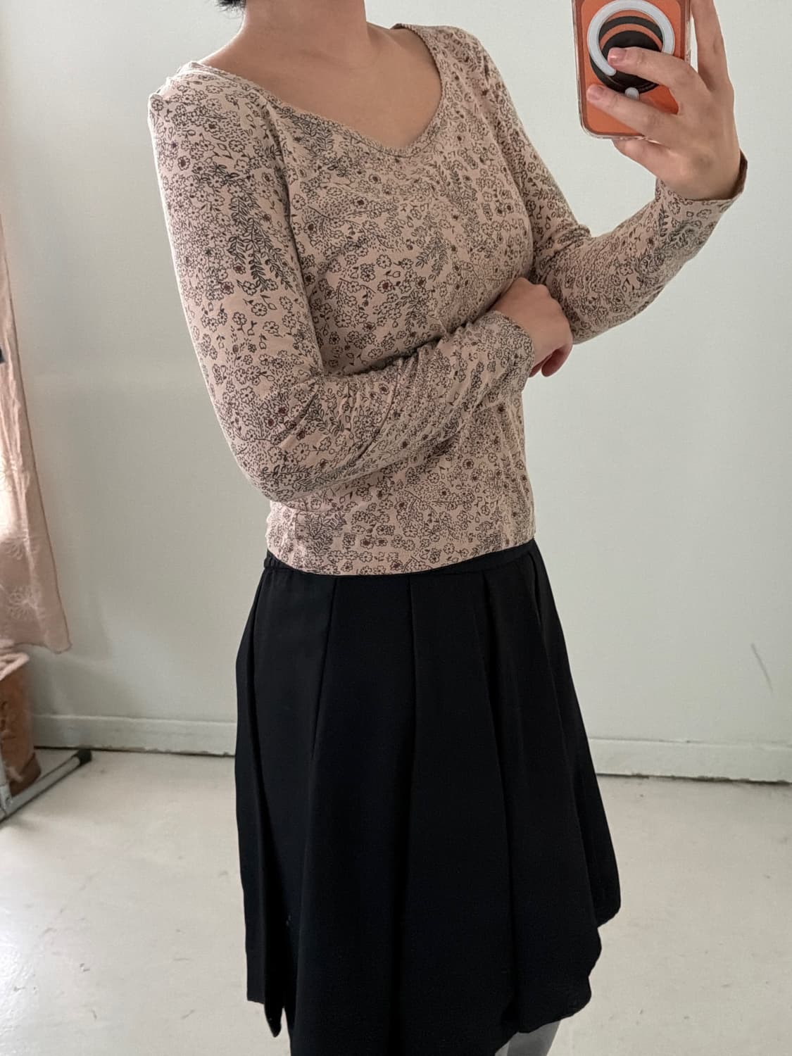 일본빈티지 레이스 플라워 롱슬리브 상품이미지3