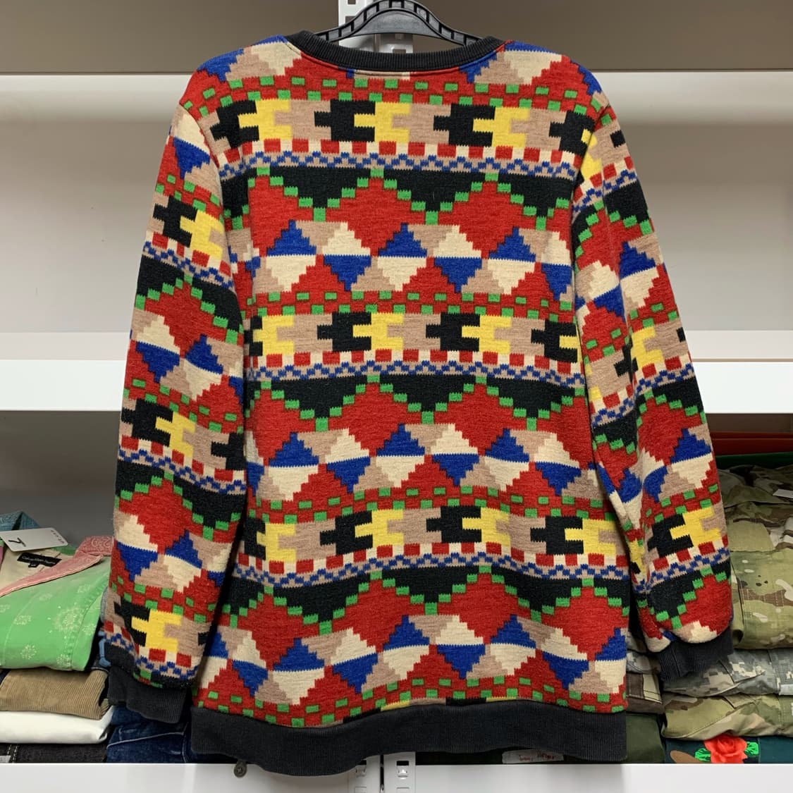 [M] VTG 모자이크 패턴 니트 스웻셔츠 상품이미지3