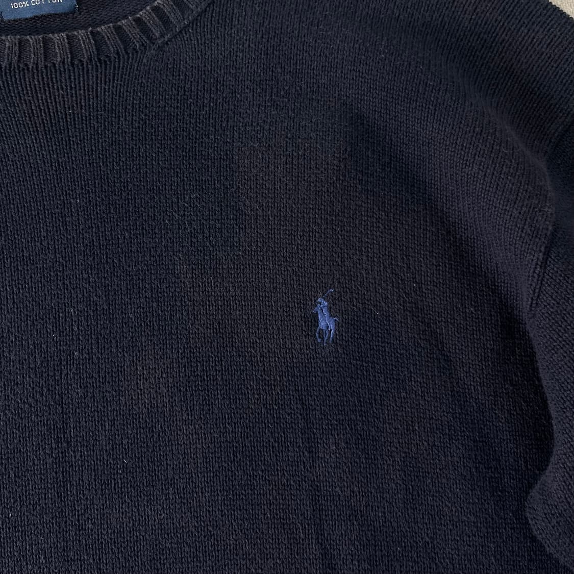 100 폴로랄프로렌 코튼 네이비 니트 상품이미지3