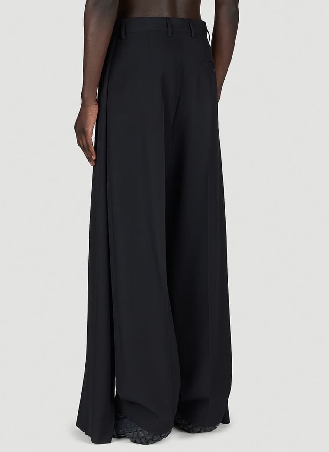 발렌시아가 더블 프론트 테일러드 팬츠 블랙 상품이미지4