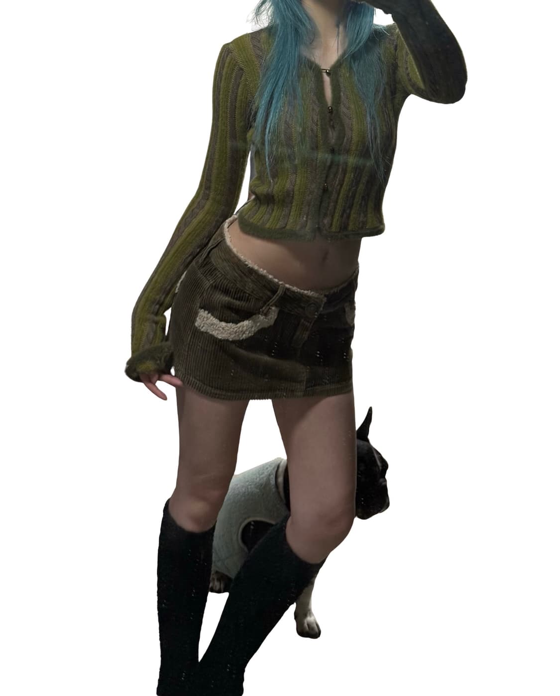 Vtg 퍼 가디건 상품이미지3