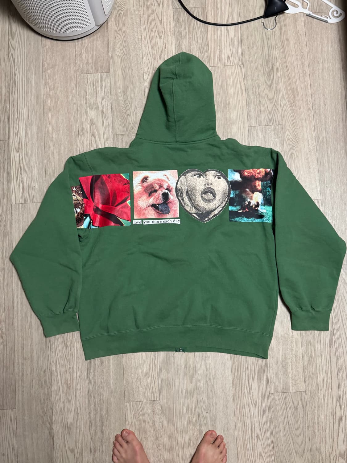 슈프림 스프레드 집업 후드 더스티 그린 24SS 상품이미지3