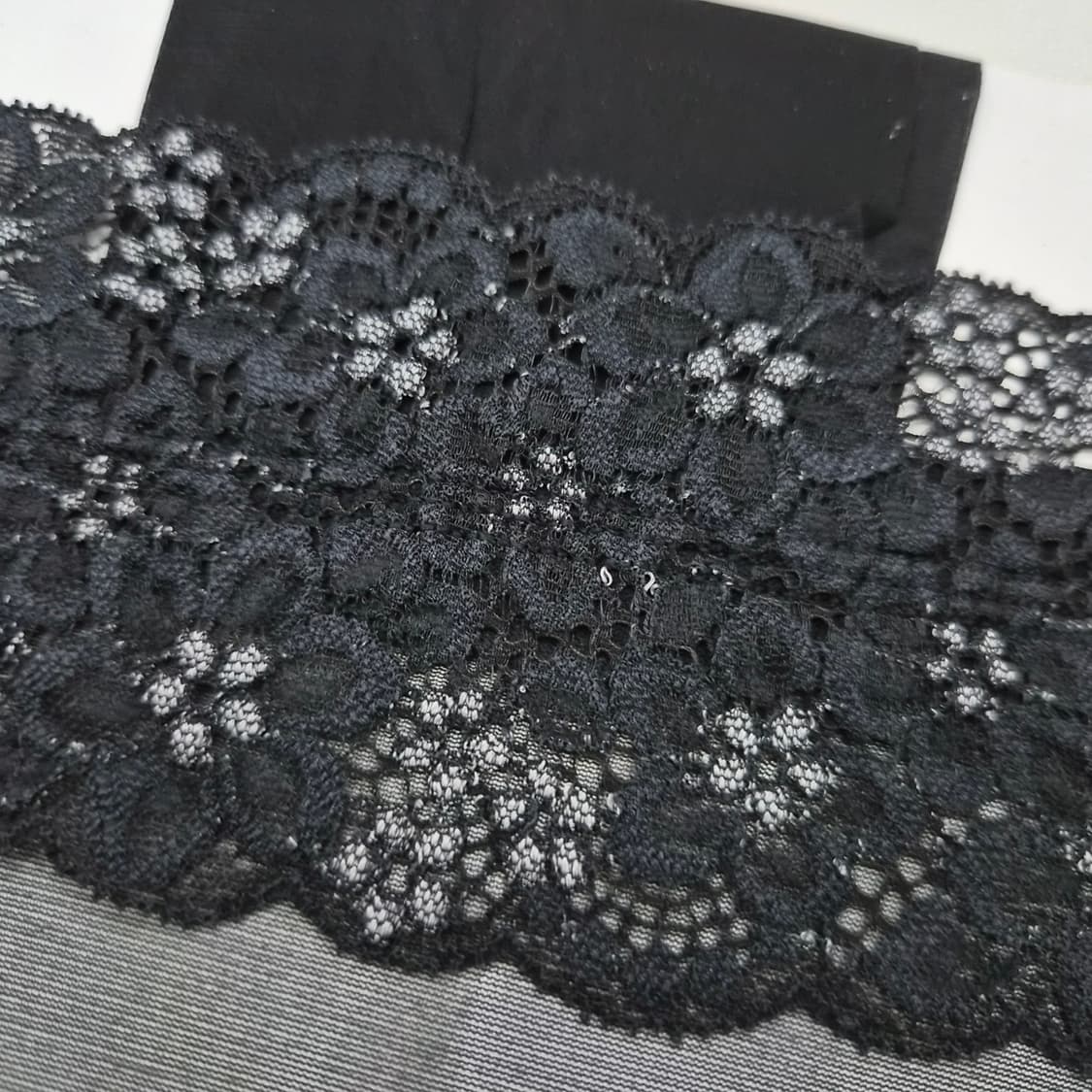 레이스 밴드 블랙 오버니삭스 스타킹 상품이미지2