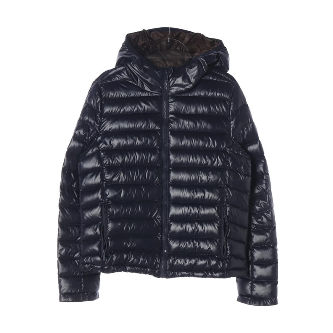 잭앤질 유광 덕다운 경량 후드 패딩 네이비 90 상품이미지1