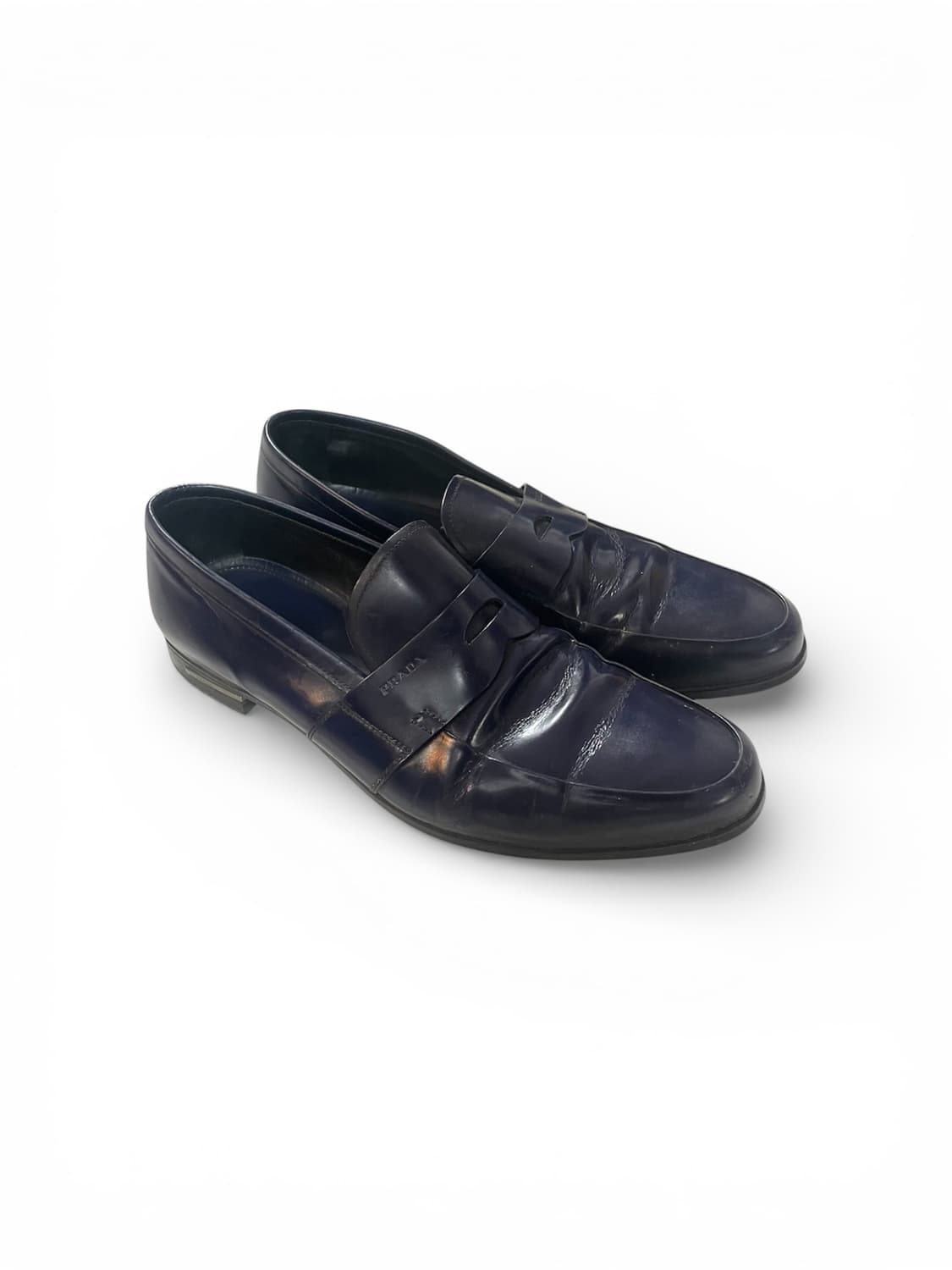 275) 프라다 빈티지 로고 로퍼 구두 상품이미지1