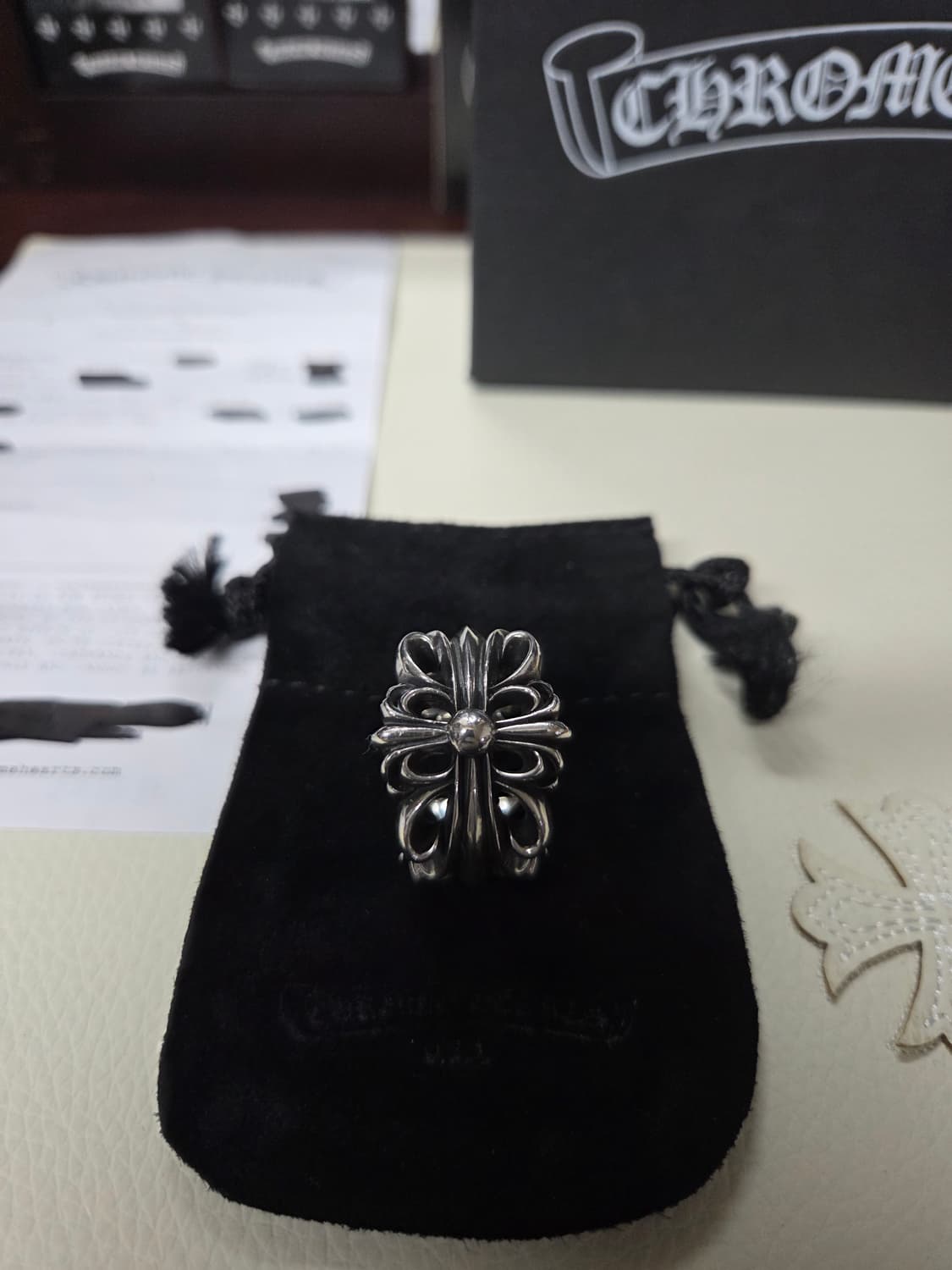 크롬하츠 더블 플로랄 링 상품이미지3