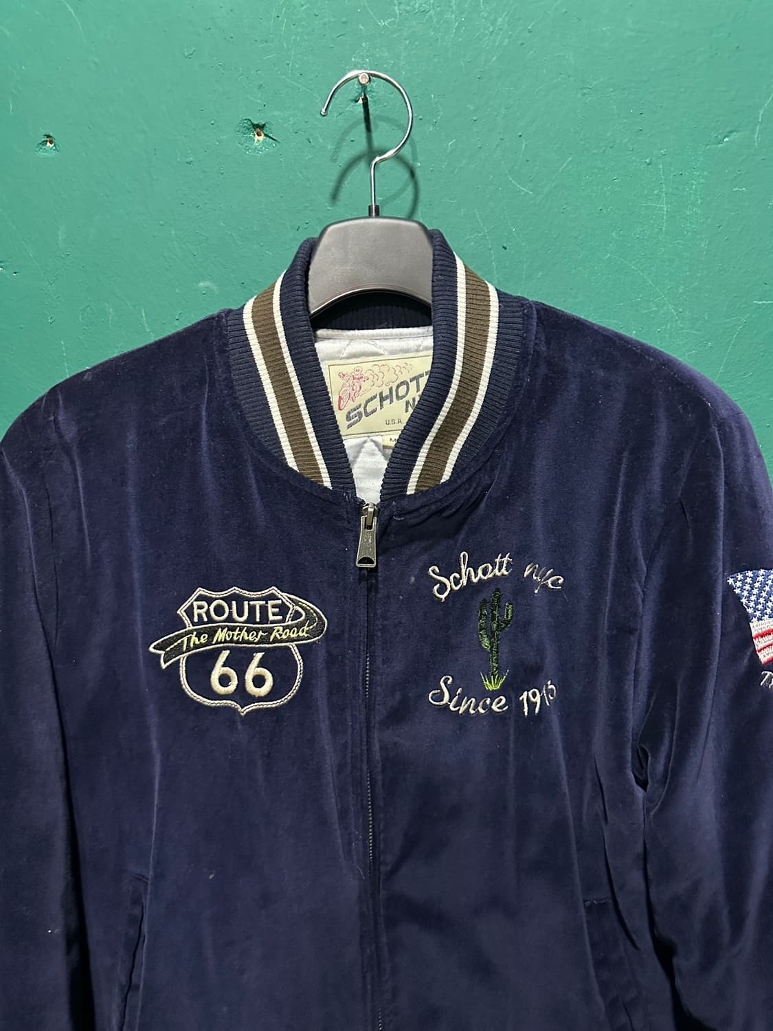 쇼트 벨벳 블루종자켓 M 상품이미지3