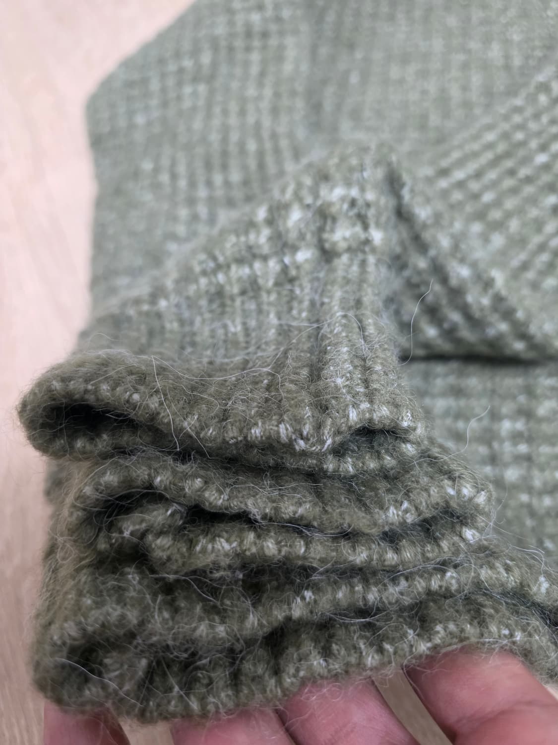 자라 알파카 블렌드 와플 니트 L 상품이미지6