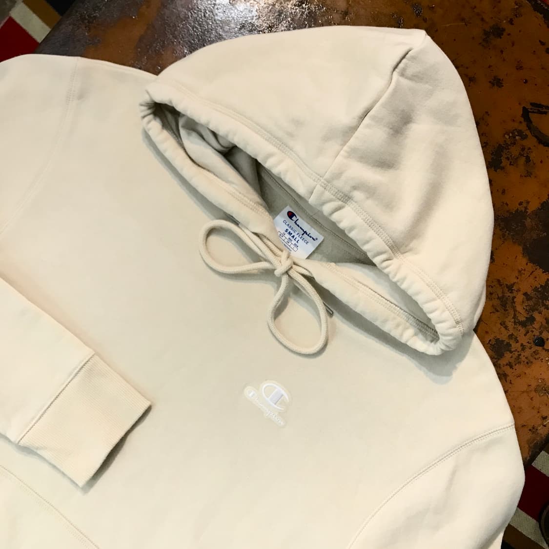 챔피온 베이지 기모 후디 남성 105 사이즈 상품이미지3