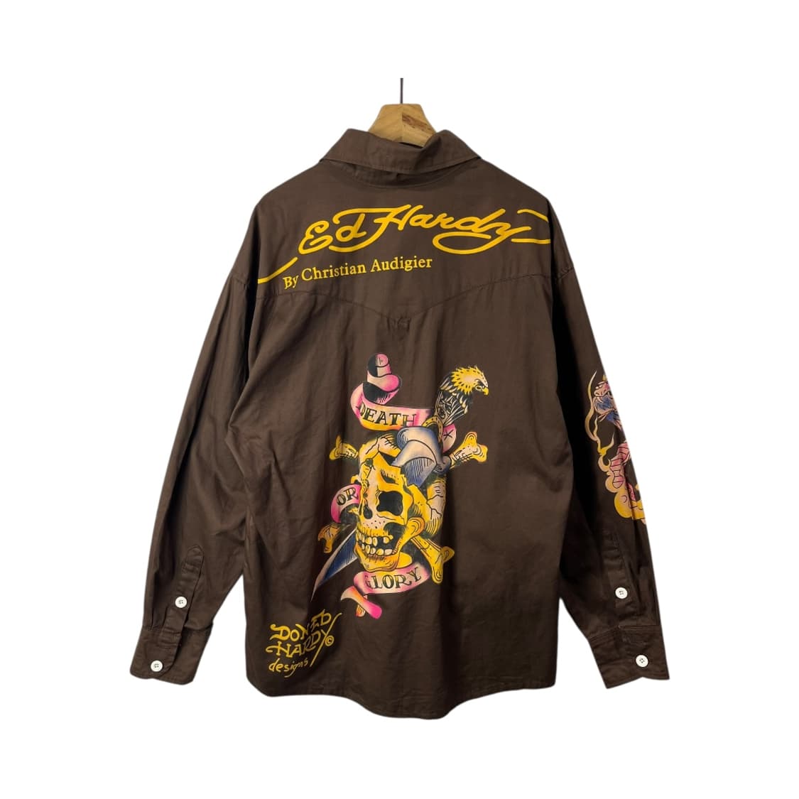 [Ed Hardy] 에드하디 스컬프린팅 투포켓 셔츠 상품이미지1