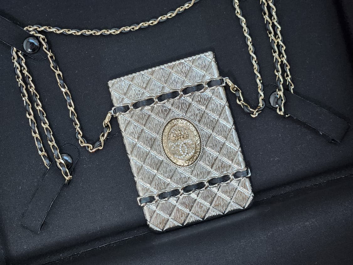 샤넬 정품 마트라세 체인목걸이 카드홀더 카드지갑 패스케이스 상품이미지1