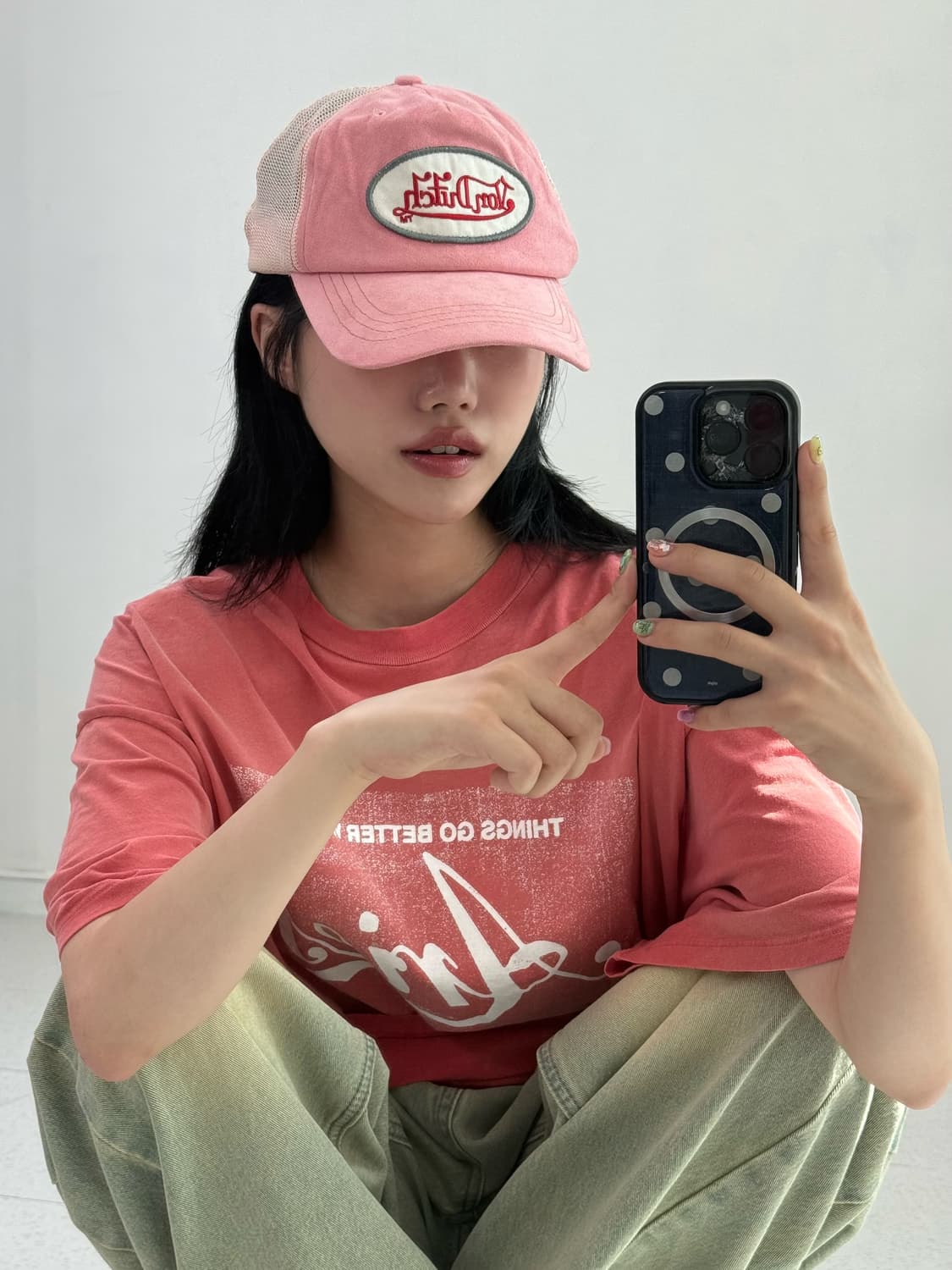 본더치 핑크 메쉬캡 상품이미지2
