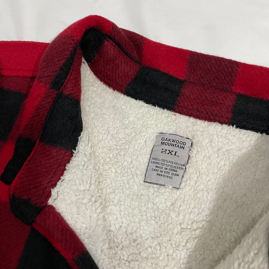 플란넬 양털 셔츠자켓 2XL 상품이미지3