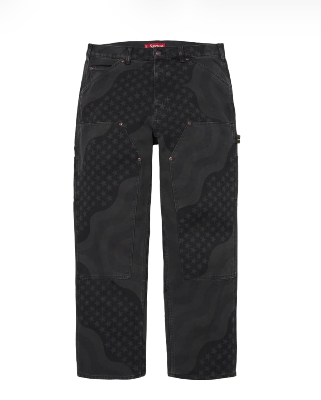 슈프림 플래그 더블 니 페인터 팬츠 블랙 - 26SS 상품이미지1