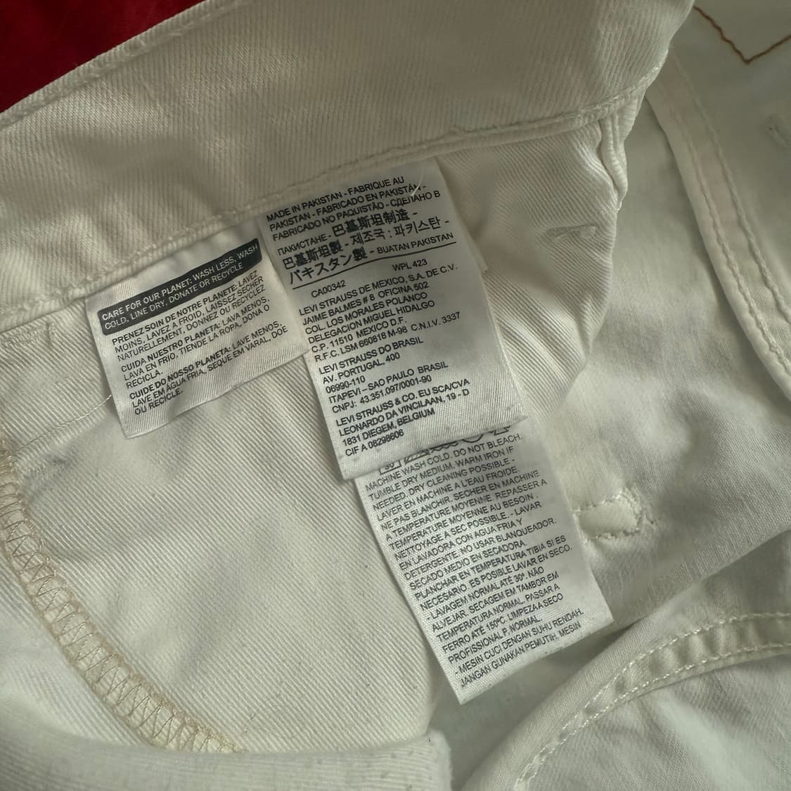 [29] Levi's 리바이스 오렌지탭 화이트 데님 팬츠 -2 상품이미지5