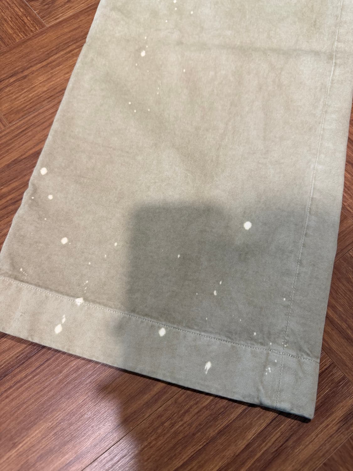 AURALEE 베이지 페인팅 면바지  5사이즈 새상품  상품이미지3