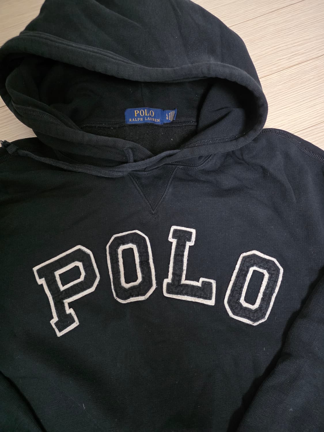 폴로 약기모 후드티 블랙 L 상품이미지2