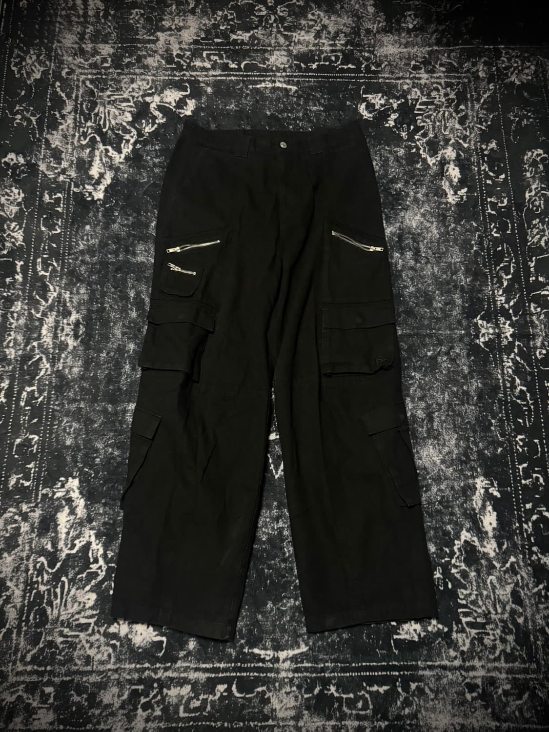 MULTI POCKET CARGO PANTS - BLACK 상품이미지1