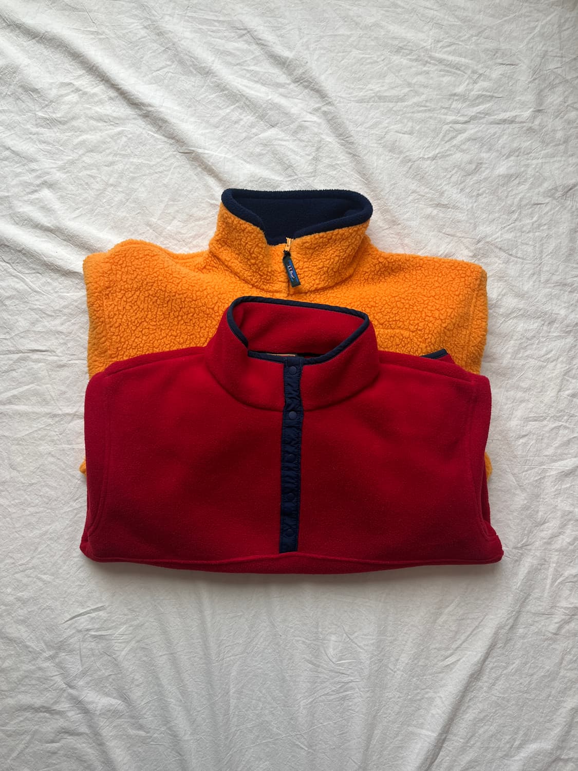 LL Bean 90s 풀오버 스냅 플리스 레드 상품이미지2