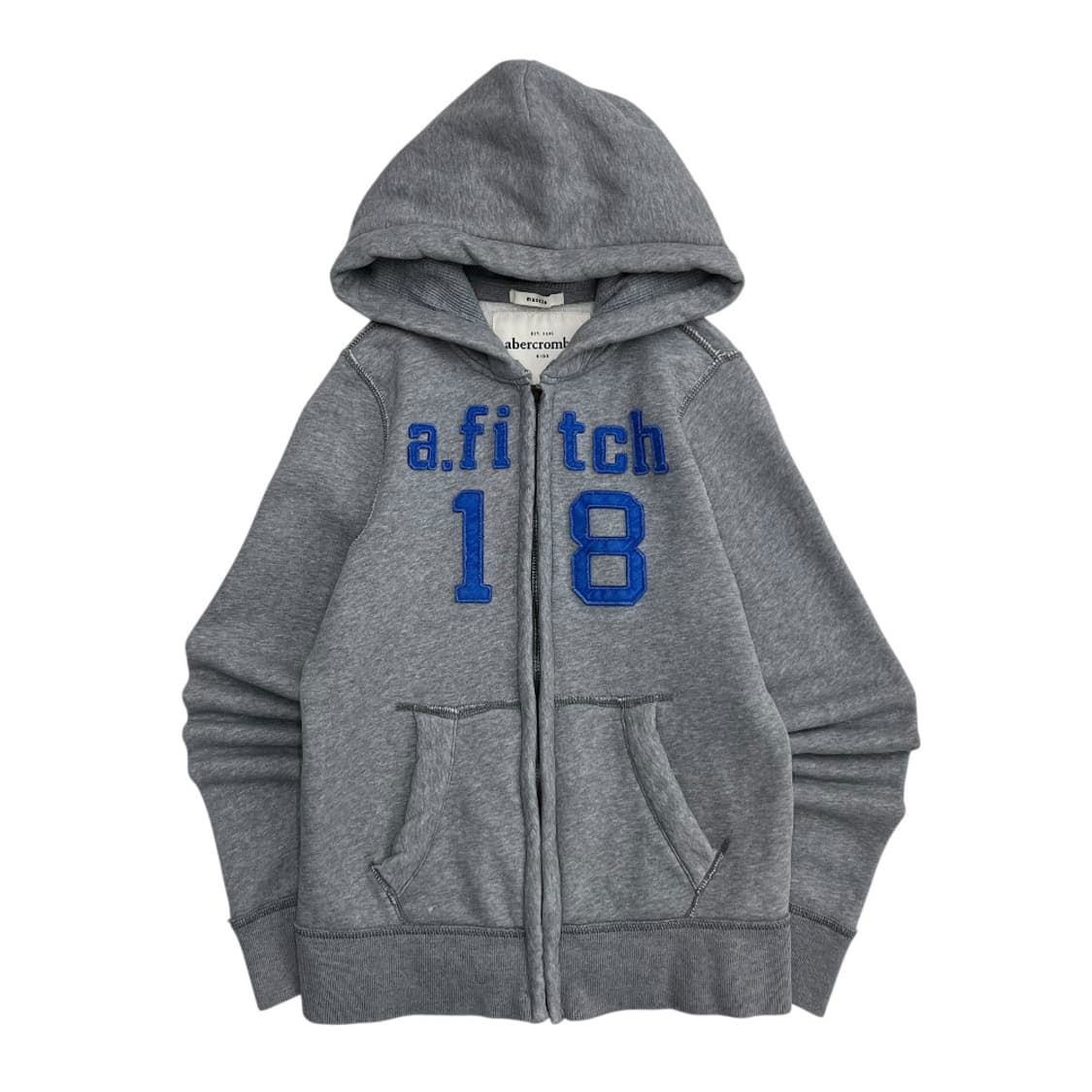 아베크롬비 블루 센터로고 그레이 후드집업 XL 상품이미지2