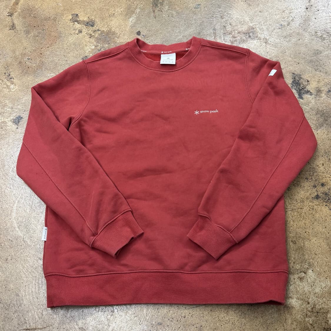 [정품/85] 스노우피크 레드 브라운 맨투맨 티셔츠 b19 상품이미지2