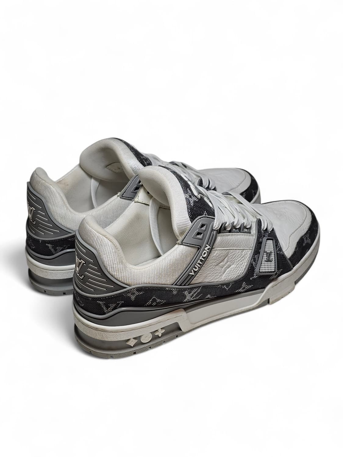 루이비통 LV 모노그램 데님 트레이너 그레이 화이트 6.5사이즈 상품이미지10