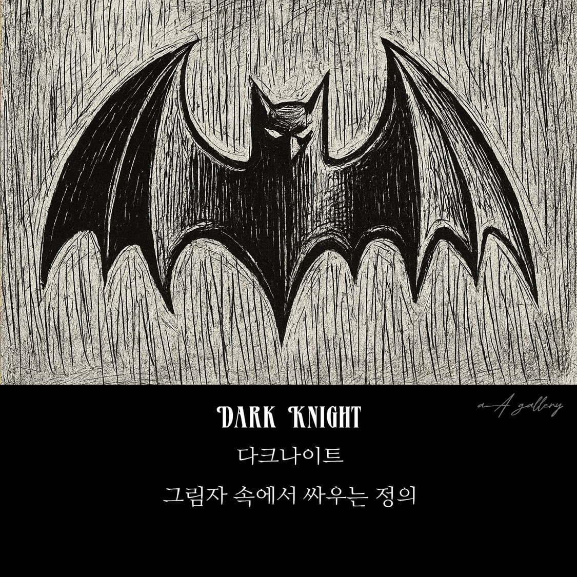 Dark Knight 실버 흑도금 남자 엔틱 빈티지 배트맨 영웅 반지 상품이미지7
