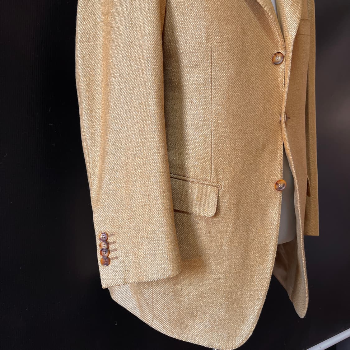 XL) 90s Caruso Made 폴 스튜어트, 핸드메이드 테일러드 자 상품이미지3