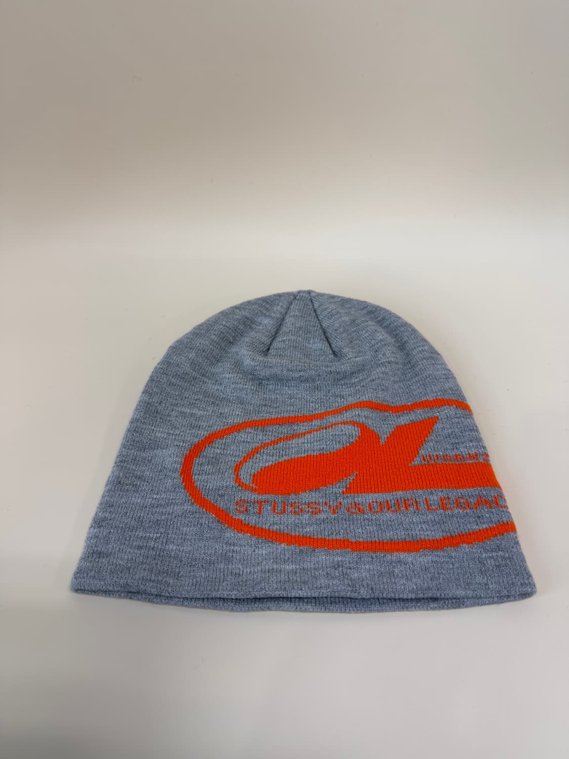 스투시 x 아워레가시 워크샵 로고 오발 스컬 비니 헤더 그레이 상품이미지1