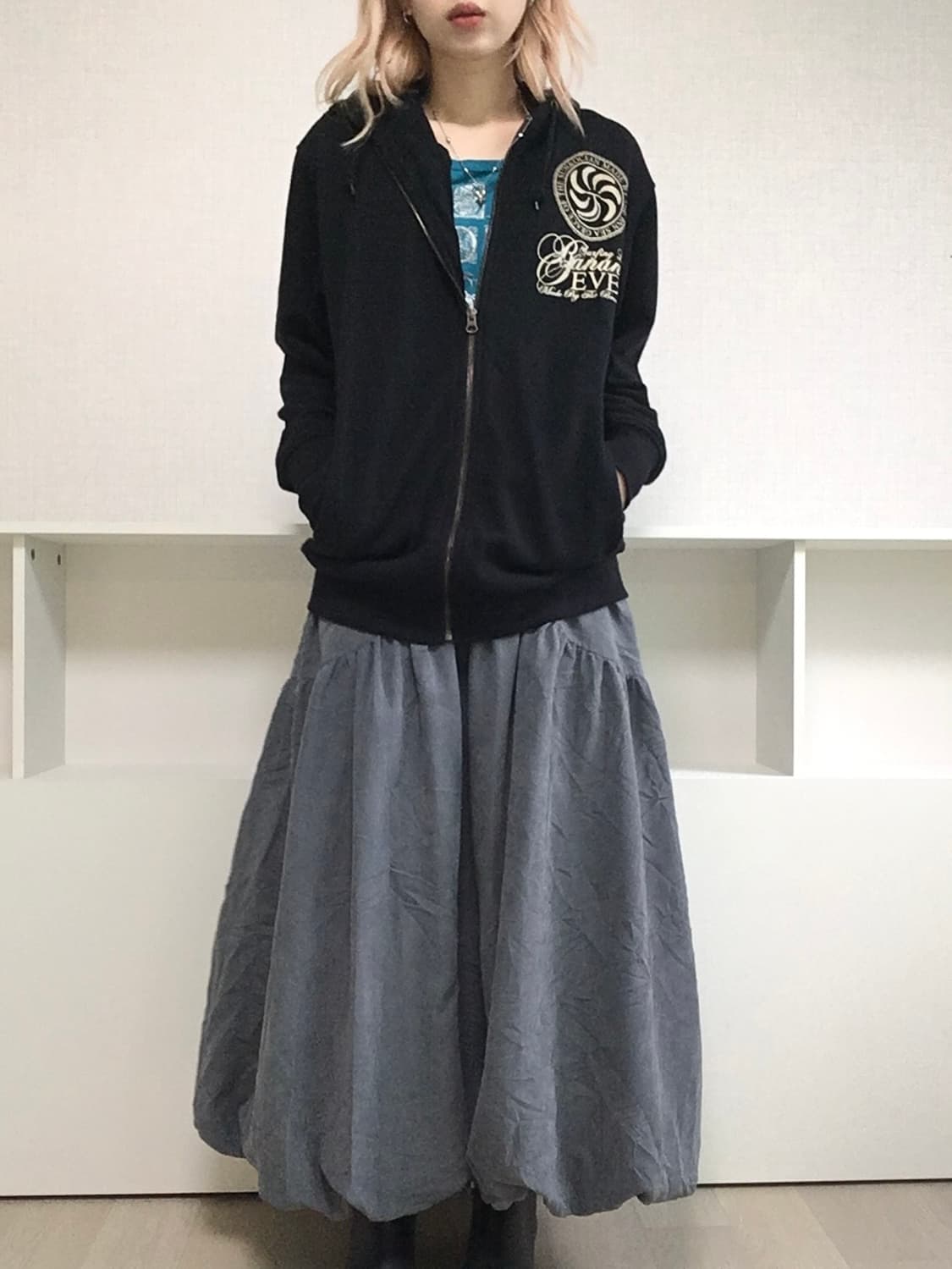 jpn vintage y2k printing hood zipup 상품이미지9