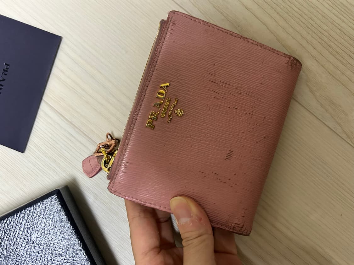 프라다 반지갑 핑크(보증서 박스 포함 풀박스) 상품이미지2