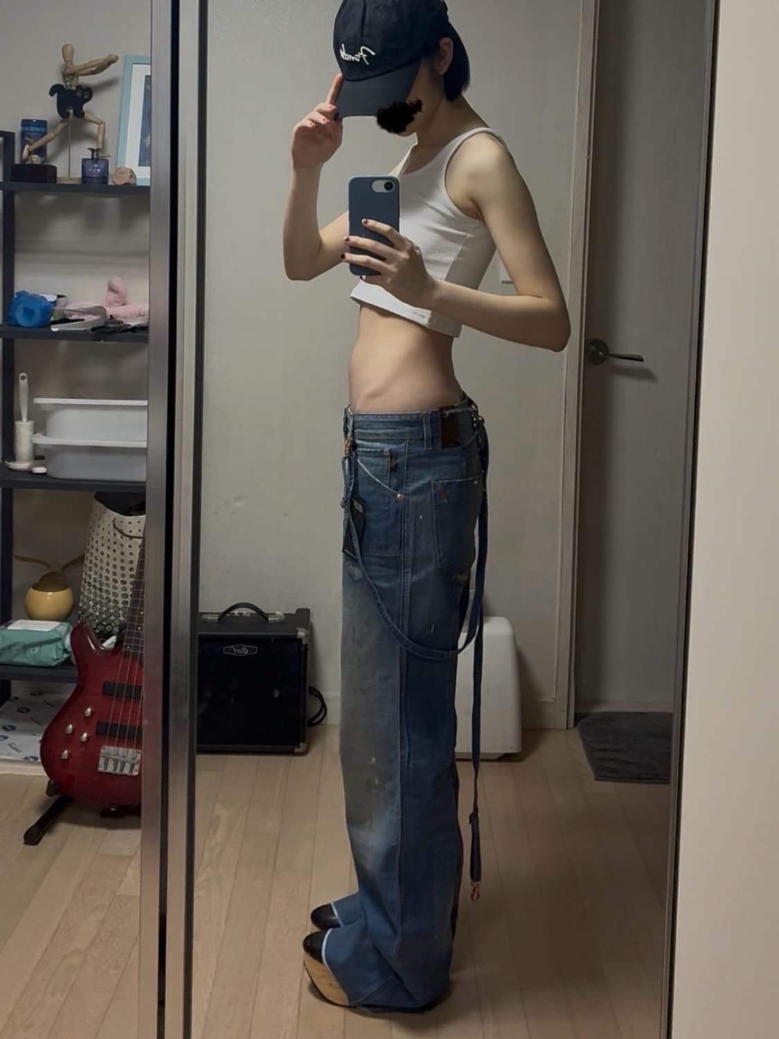 디젤 아카이브 로우라이즈 와이드팬츠 상품이미지1