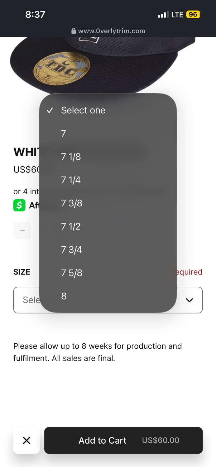 Yvl 모자 8사이즈 상품이미지2