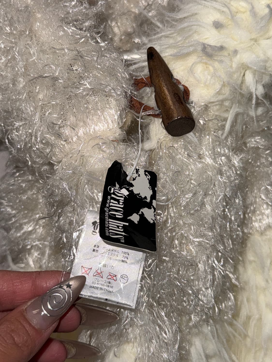 Ivory fur pocket hood muffler (새제품) 상품이미지4