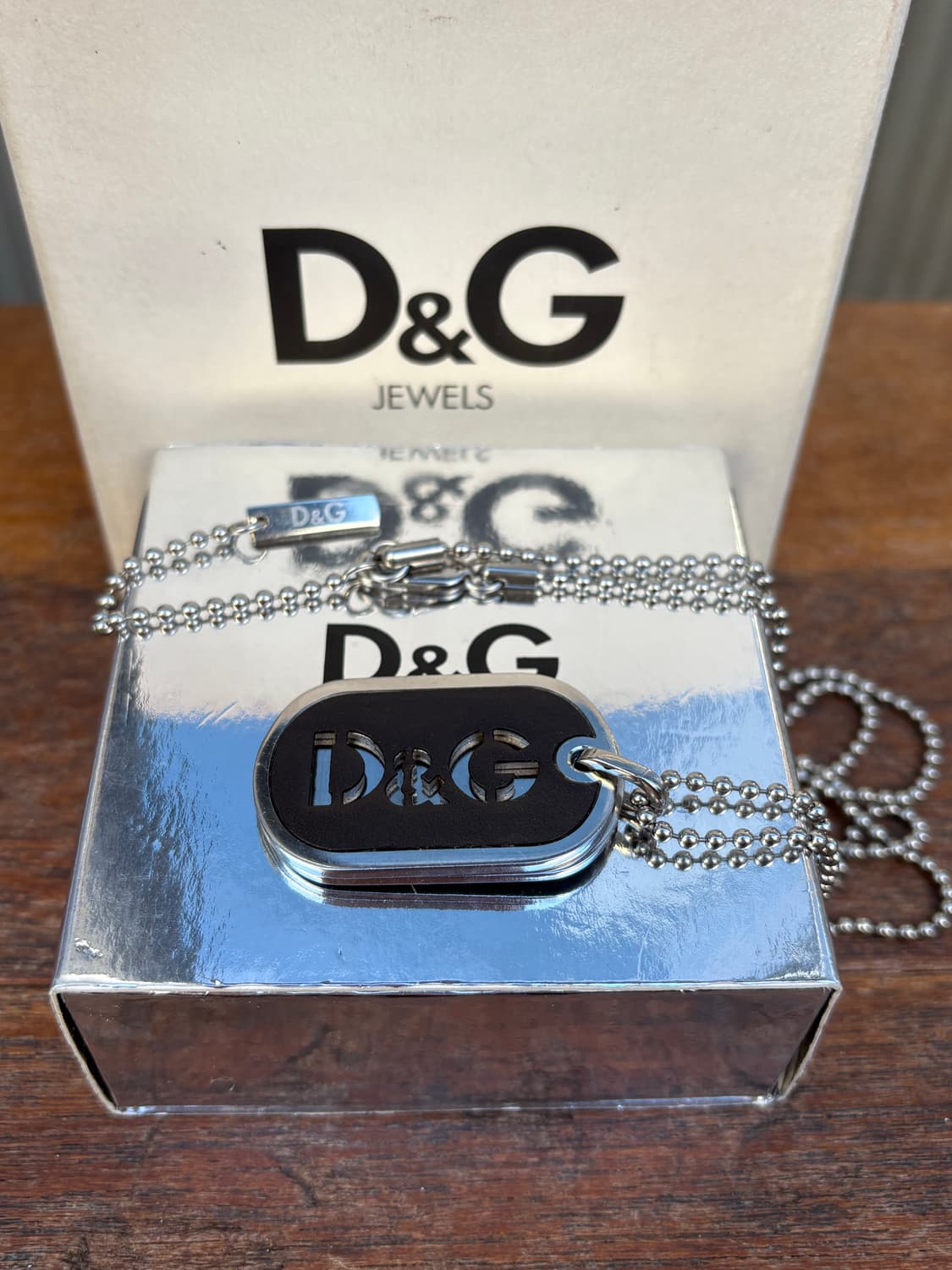 돌체앤가바나 도그태그 실버 목걸이 y2k 상품이미지3