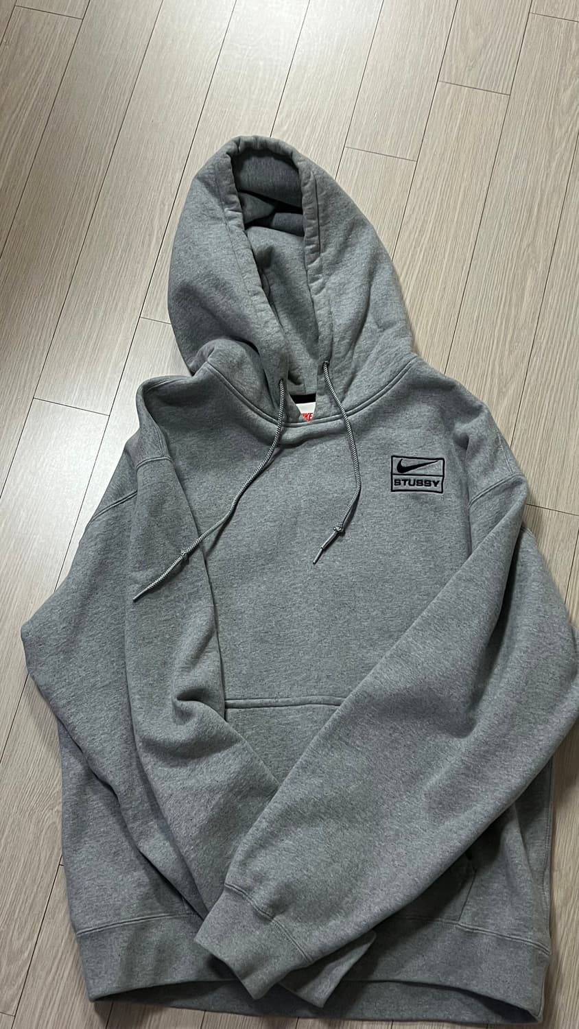 나이키x스투시 회색 후드티 상품이미지1