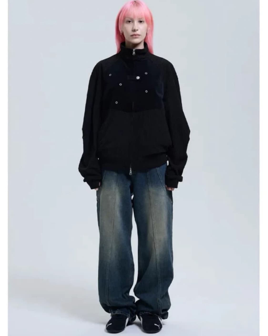 더콜디스트모먼트TCM waffle bomber jacket 봄버자켓 상품이미지3