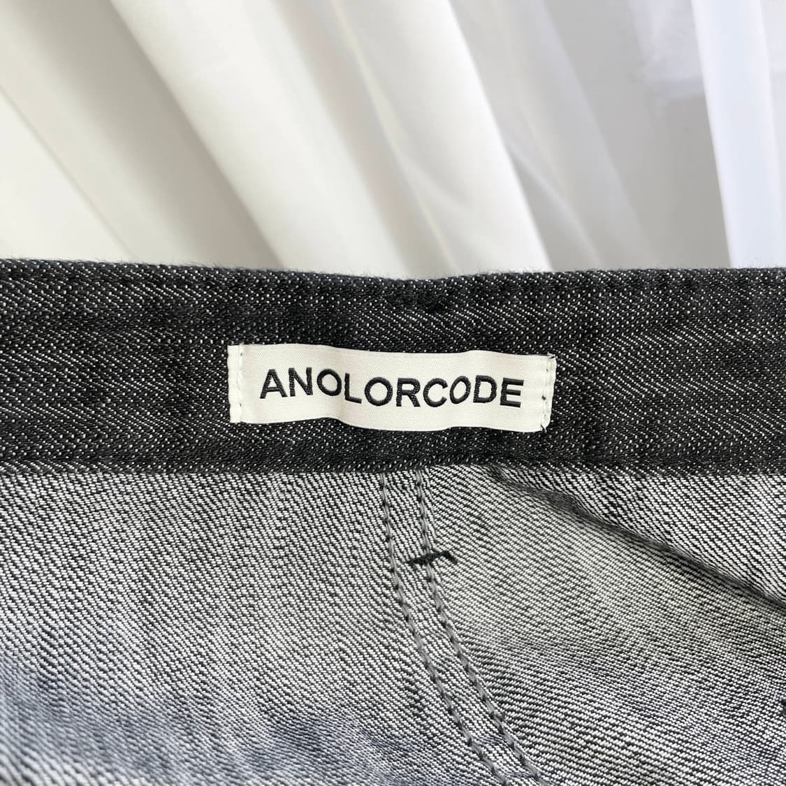 A1 어널러코드(ANOLORCODE) 슬랍워싱 버뮤다 데님팬츠 34사이즈 상품이미지4