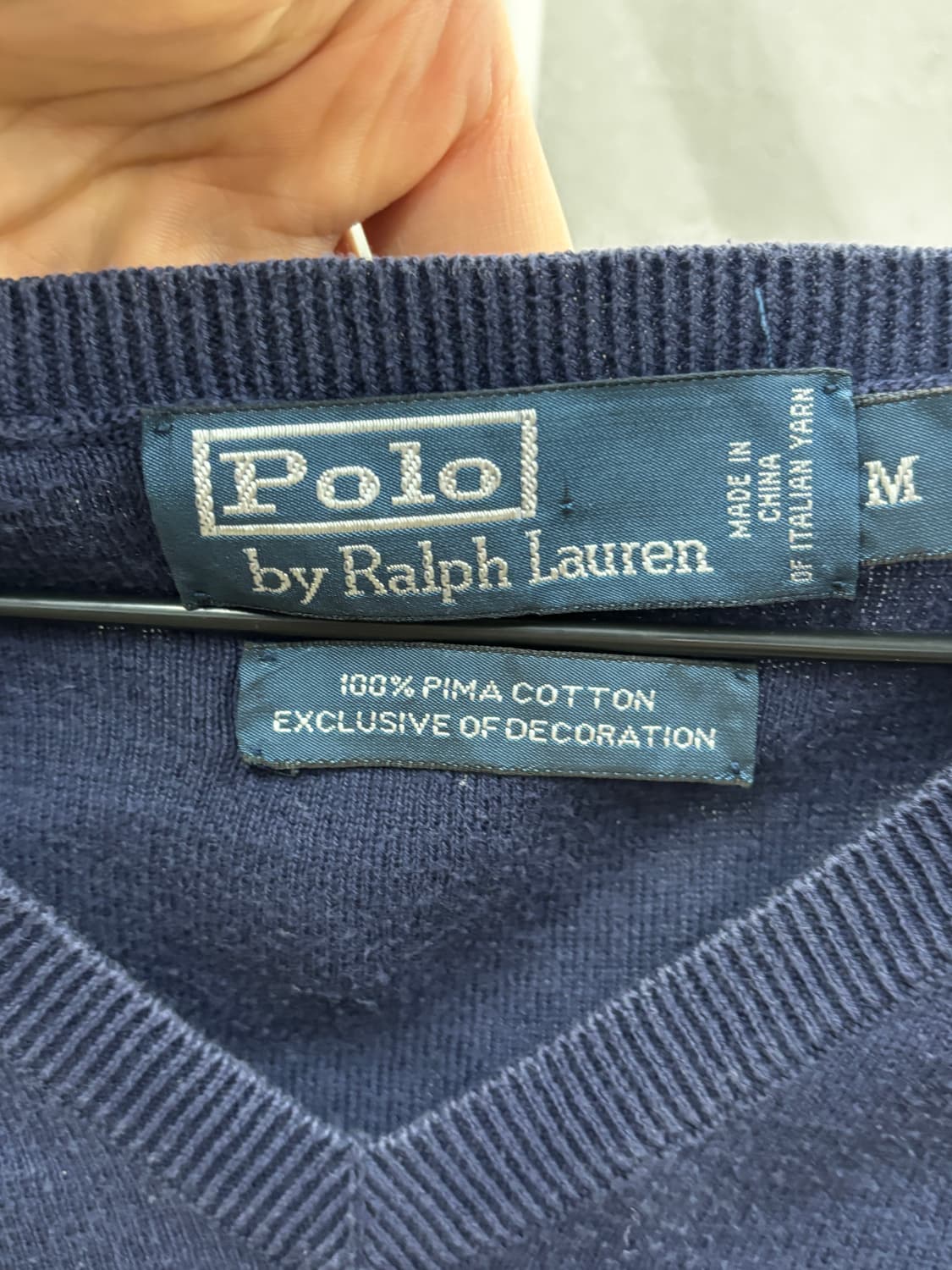폴로 랄프로렌 니트 베스트 네이비 M 상품이미지4