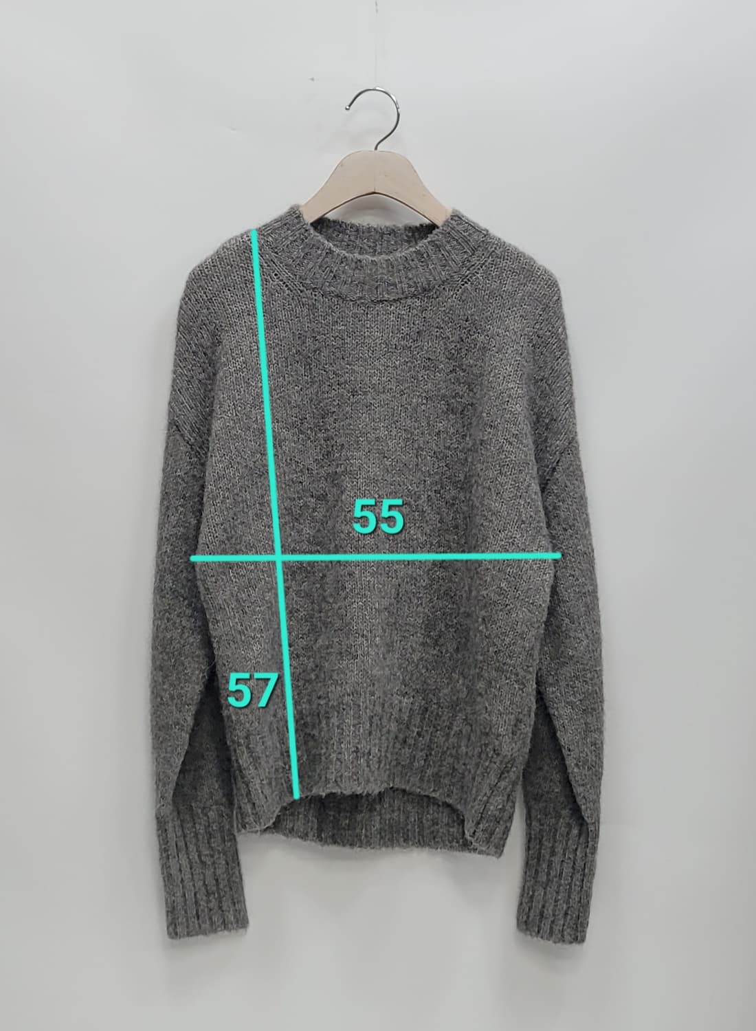 (새상품급) COS 코스 알파카 울 니트 / 여 XS 그레이
 상품이미지9