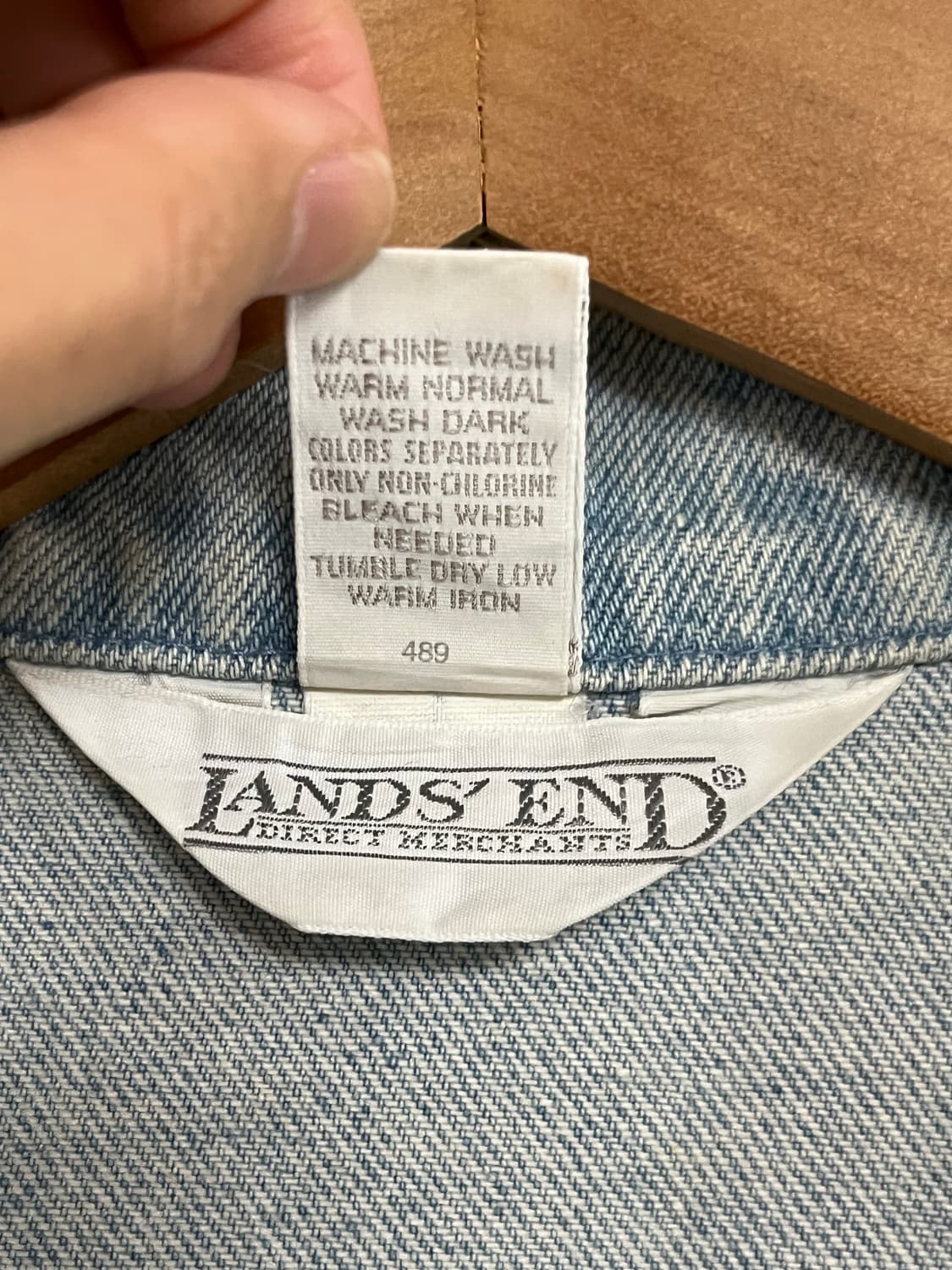 90s USA LANDS' END DENIM CHORE JACKET 상품이미지10