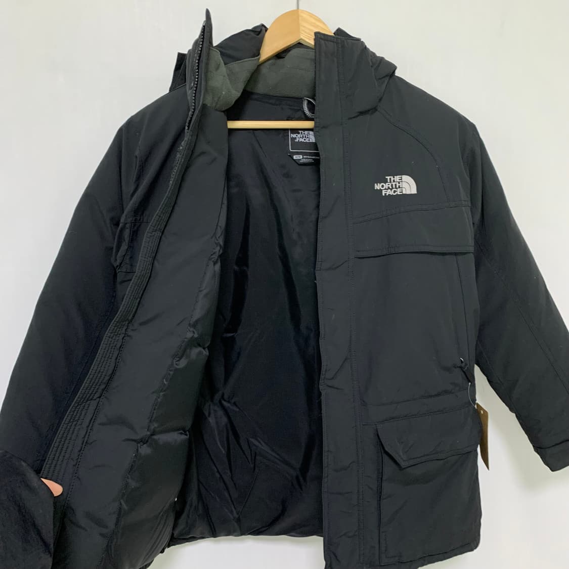 노스페이스 빈티지 블랙 후드 바람막이 패딩 자켓 상품이미지7