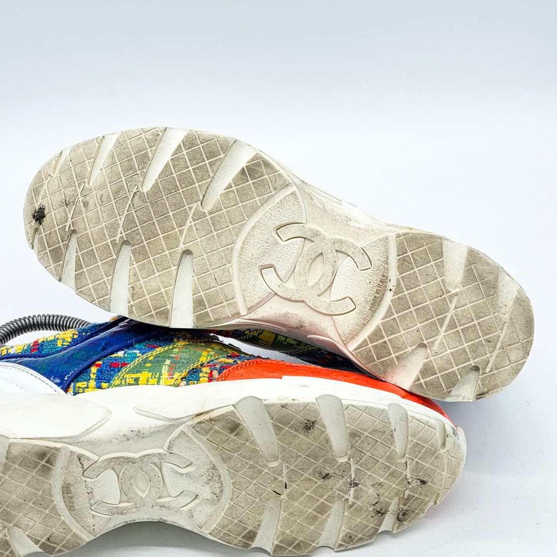  샤넬 우먼스 CC로고 트위드 트레이너 스니커즈 멀티 (36 1/2)  상품이미지3