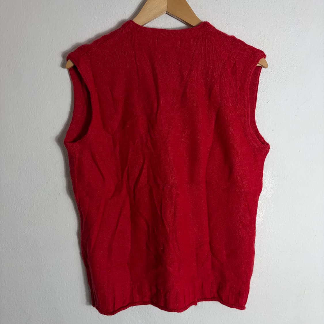 빈티지 미키마우스 니트 조끼 레드(Free) 상품이미지2