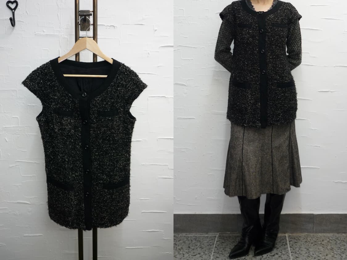 onyx tweed vest 상품이미지1