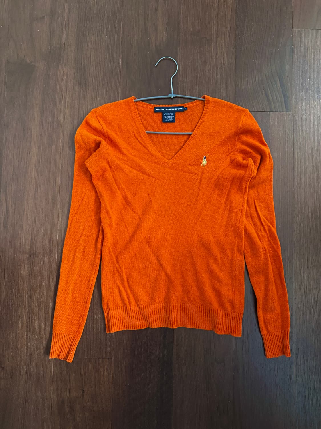랄프로렌 스포츠 다크오렌지 브이넥 니트 상품이미지1