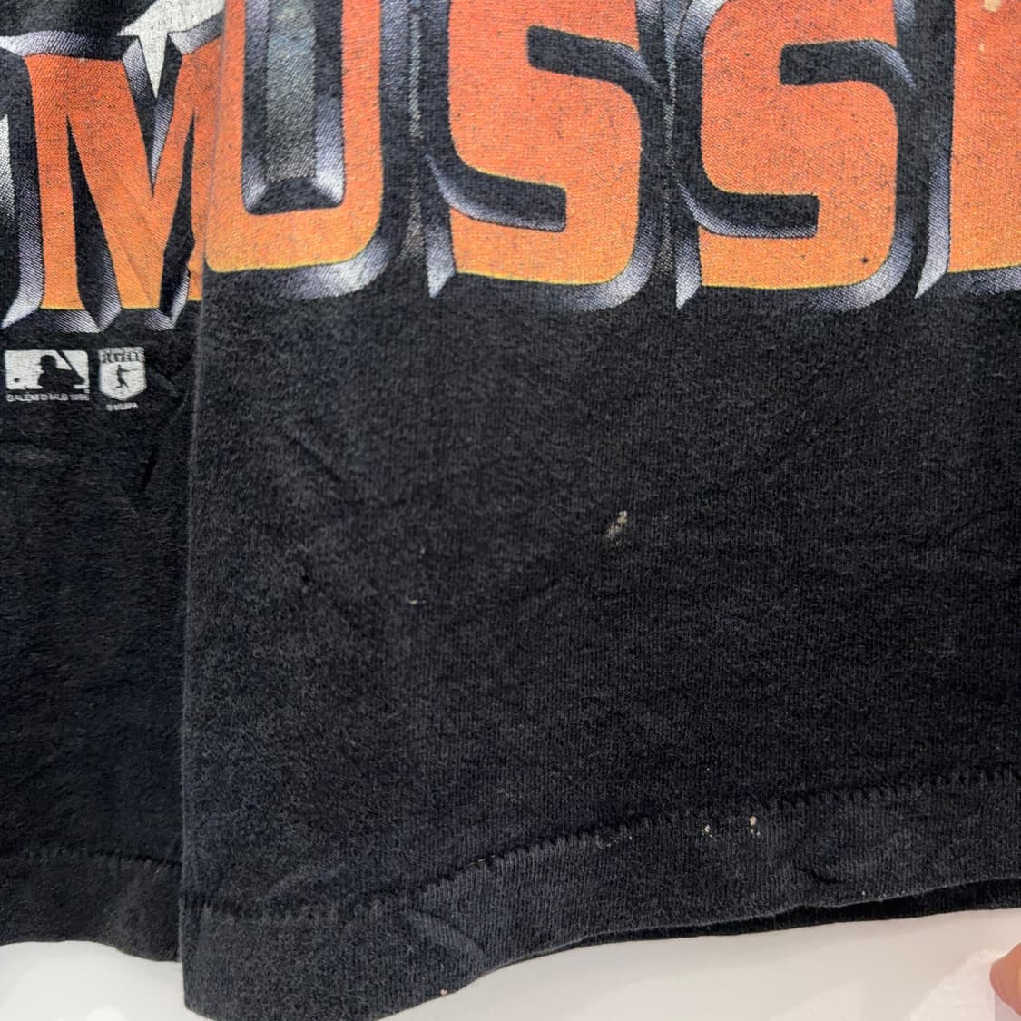 90s 볼티모어 오리올스 마이크 무시나 싱글 스티치 티셔츠 상품이미지5